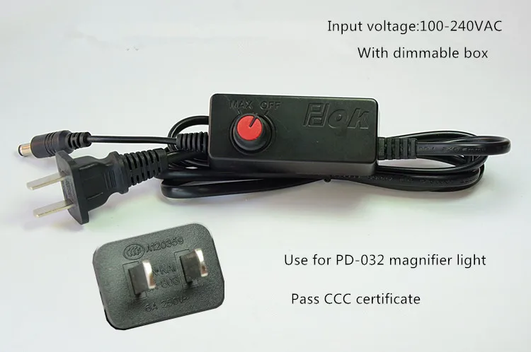 

PD-032 Accessories Power Adapter Box Magnifier 127mm Optional Lens Light Source Extended Soft Rod 100mm +200mm Light Accessory