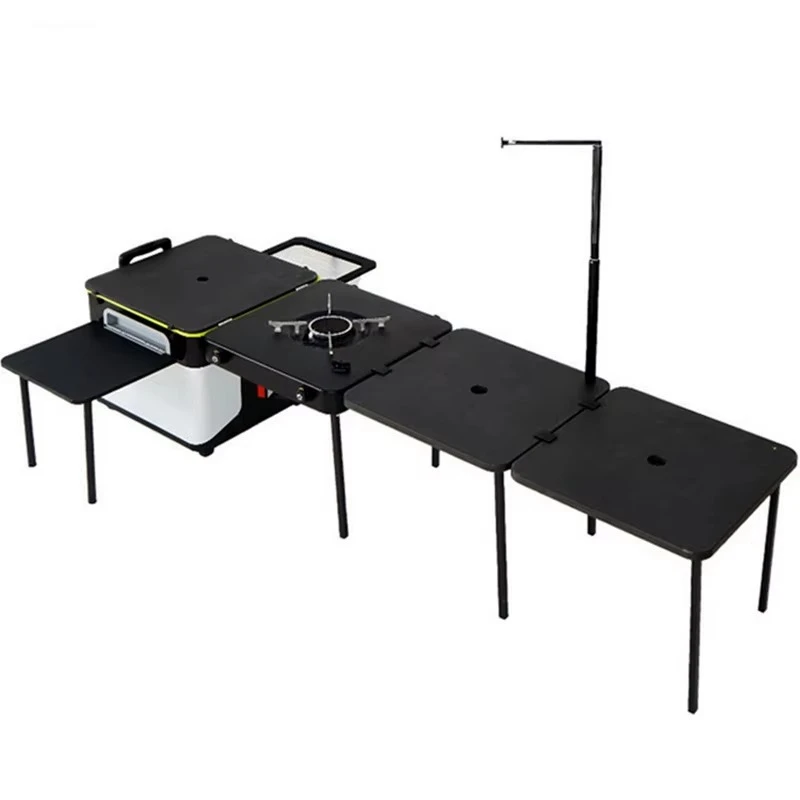 High Quality Outdoor Portable Camping Kitchen Box Foldable Mobile Picnic Table Box Multifunctional Set