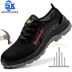 Men Safety Shoes Lightweight Steel Toe for Work for Workers Work Wear Free Shipping Industrial Safety Tennis