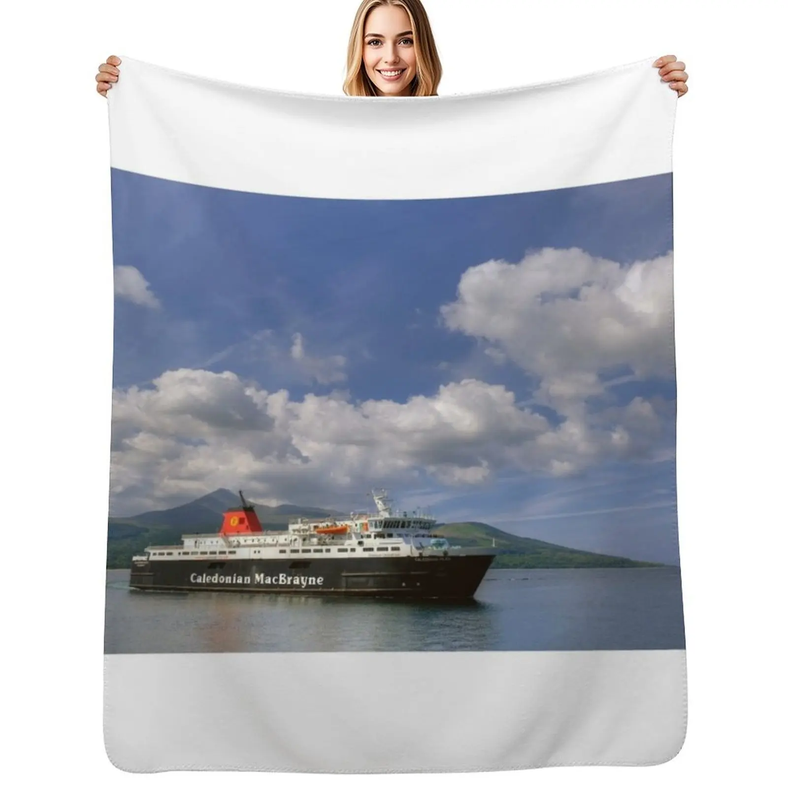 MV Caledonian Isles, Brodick Harbour, Isle of Arran Throw Blanket Soft Warm Blanket Gift for Grandparents