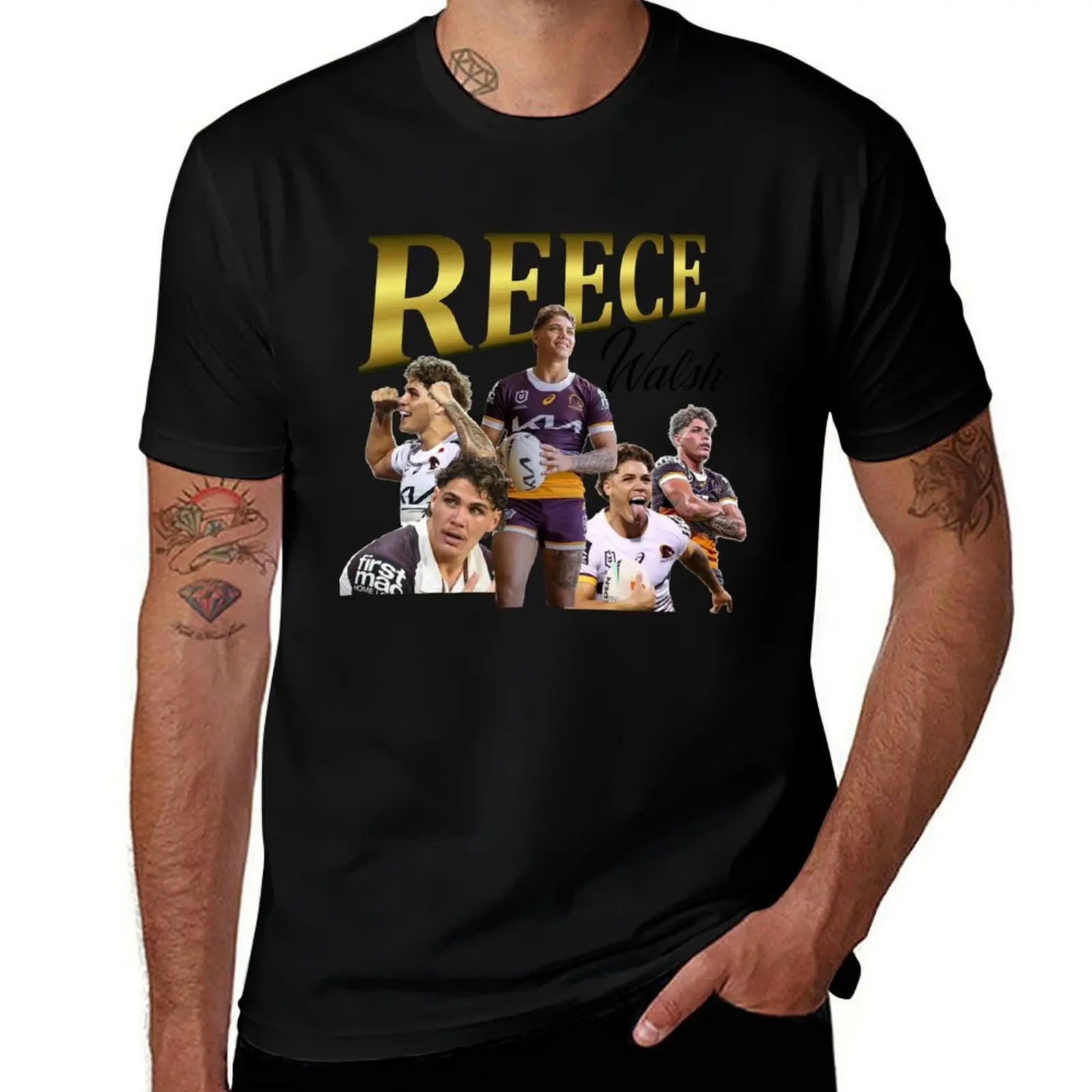 

Reece Walsh Collage 2.0 T-Shirt Basic Simple Design Short Sleeve Shirt