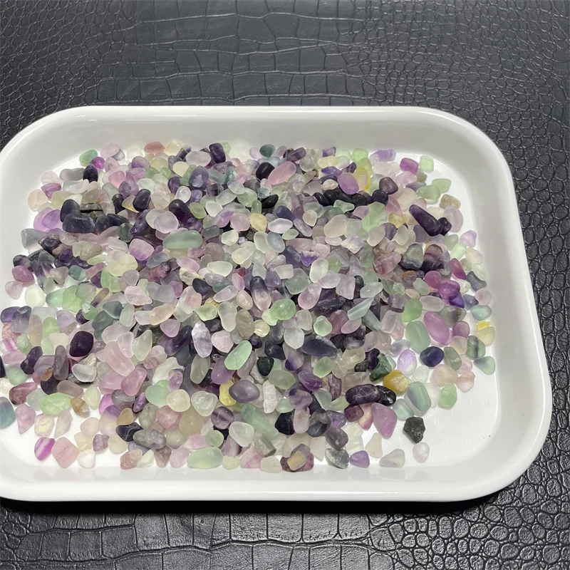 Natural color fluorite gravel crystal pillow stone fish tank gravel gruond color fluorite nunatak