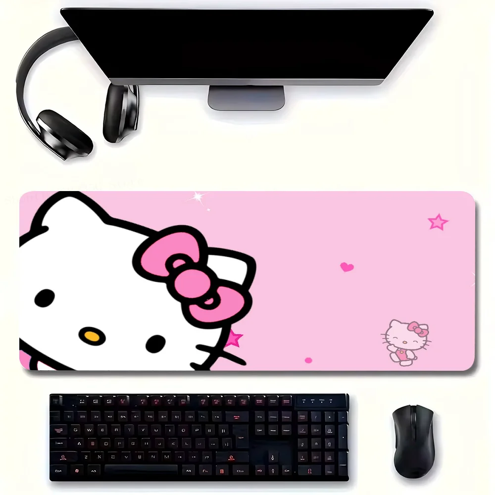 H-Hellos Cat K-Kitty Mousepad Non-slip Suitable For Office Computers Laptops E-sports Game Desk Mats XXL Keyboard