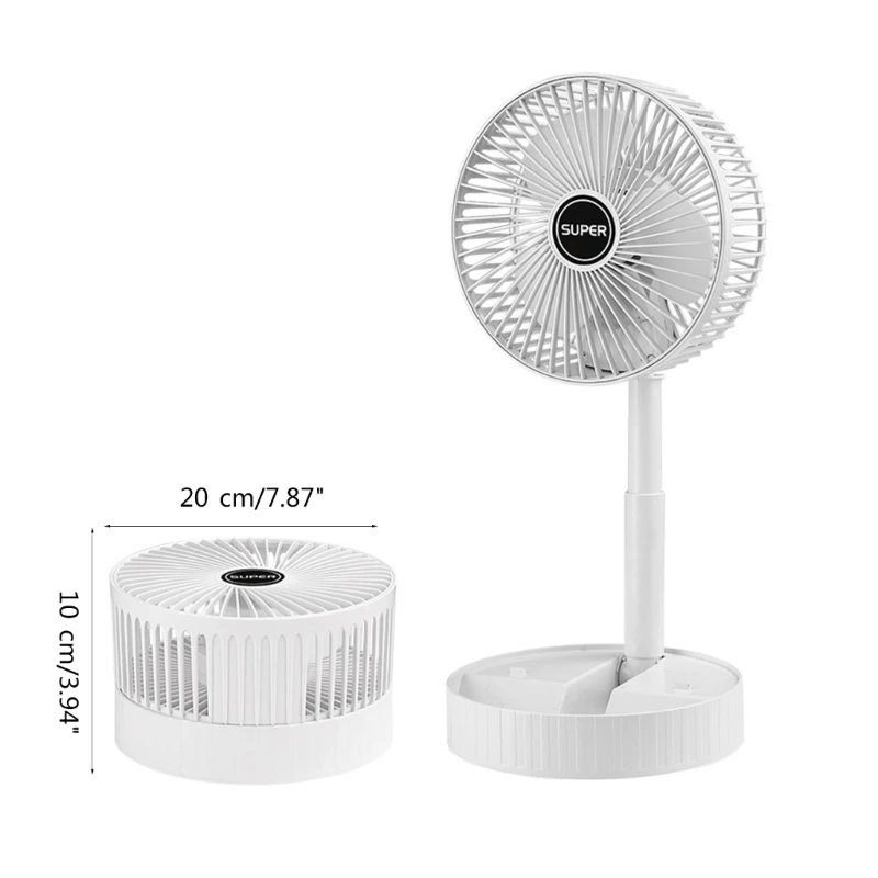 M2EE ventilatore pieghevole da tavolo alimentato tramite USB per la scrivania di casa camera da letto viaggi d'ufficio all'aperto