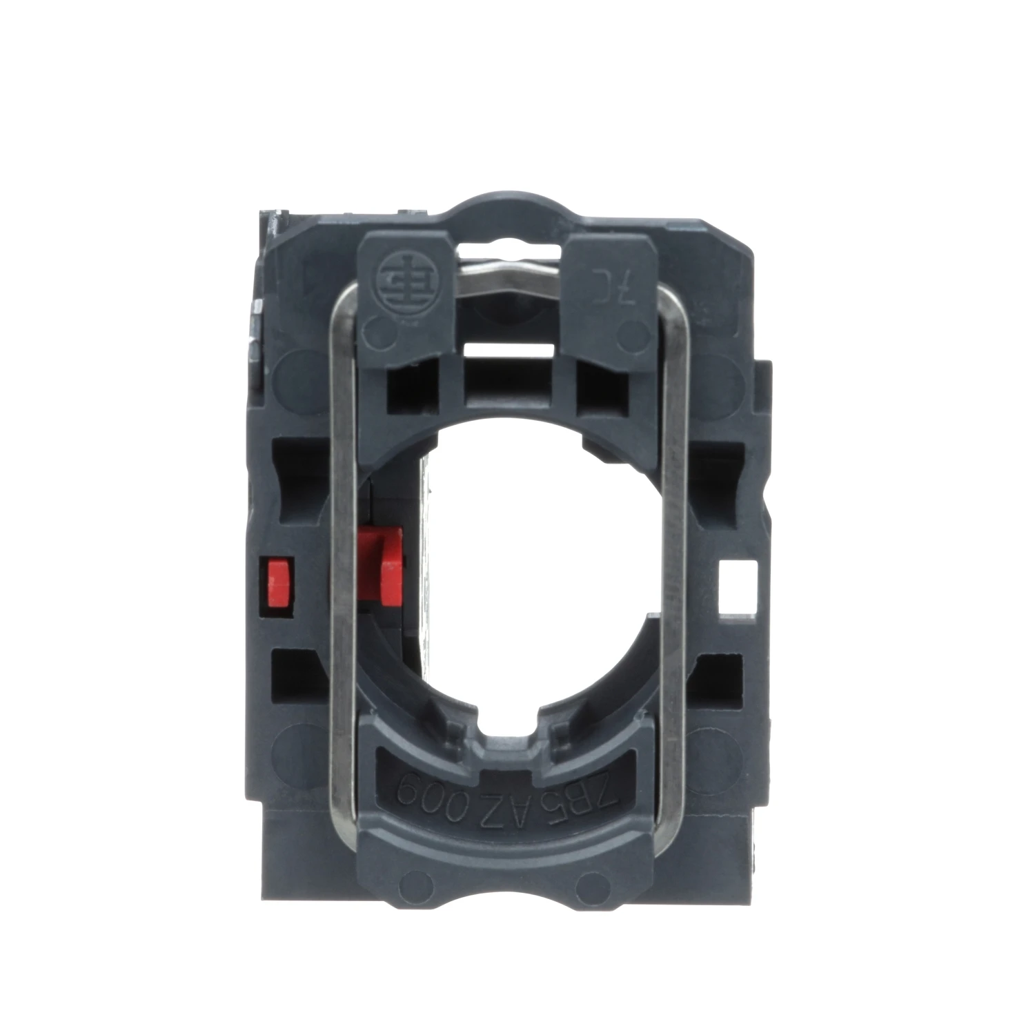 ZB5AZ102 Single contact block with body/fixing collar, plastic, screw clamp terminal, 1 NC