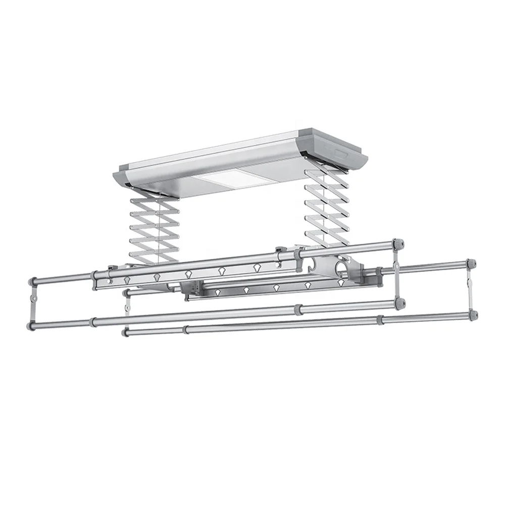 Smart Home Automation Coat Rack Wall Mounted Drying Clothes Rack Heated Clothes Hanging Rack With Lighten