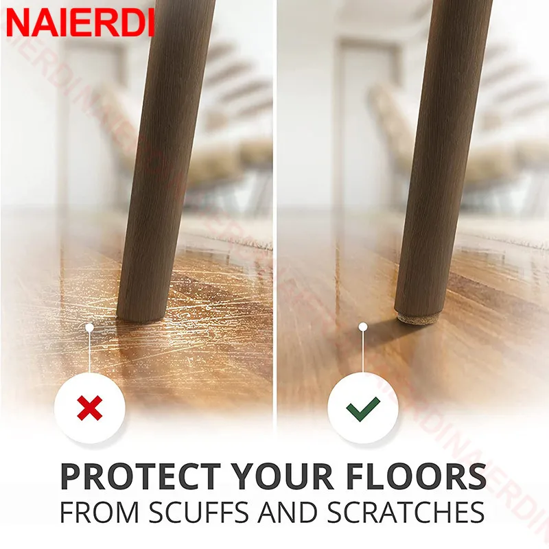 NAIERDI Felt Furniture Pads 2 Pack Self Adhesive Mat Furniture Leg Wood Floor Protectors Square Slip Mats for Chair Legs Feet