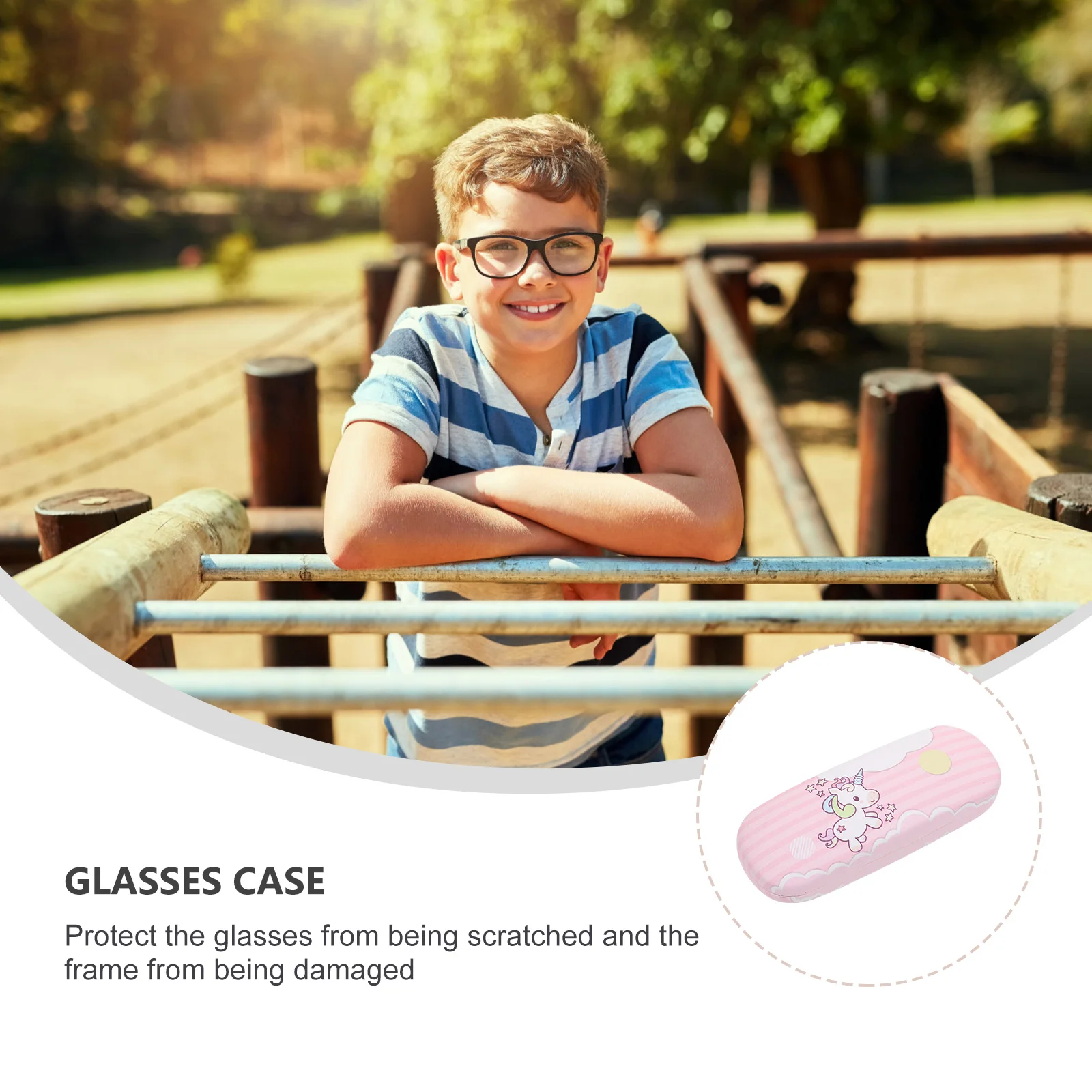 Anti Pressure Glasses Box Portable Eyeglass Holder Cartoon Pattern Sunglasses Storage Container Protective Case Durable Stylish