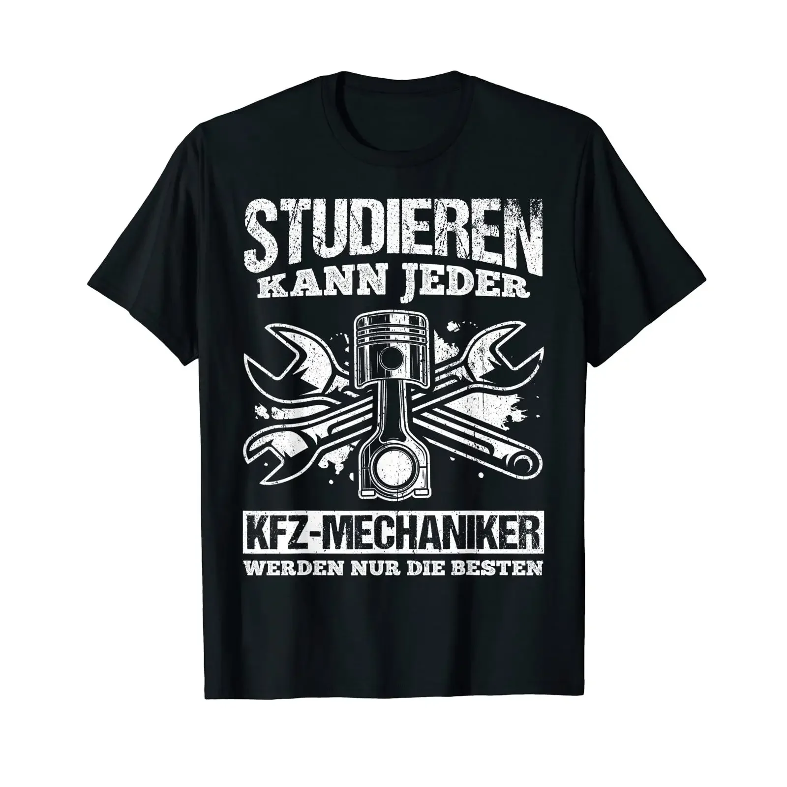 Men's T shirt Anyone can study only the best become car mechanics vintage Washed Slightly Stretched graphic Unisex Casual