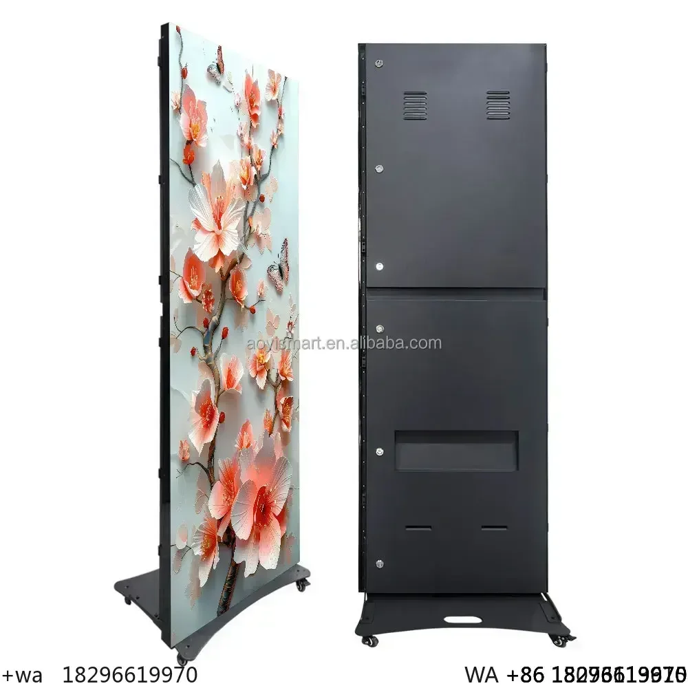 

High Refresh Vivid Color LED Poster Display with Wheels Waterproof Design for Indoor Outdoor Use