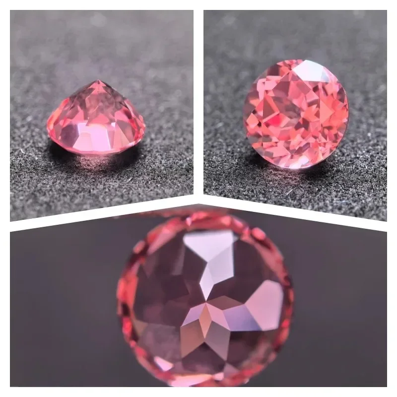 AbLab Grown Padparadscha Multiple Shape Extremely Shiny Gemstone for DIY Charms Jewelry Making Materials Selectable Certificate