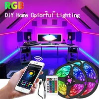 1M-30M RGB LED Strip Light Bluetooth APP Control Color Changing Light Flexible LED Lamp Tape For TV BackLight Room Decoration