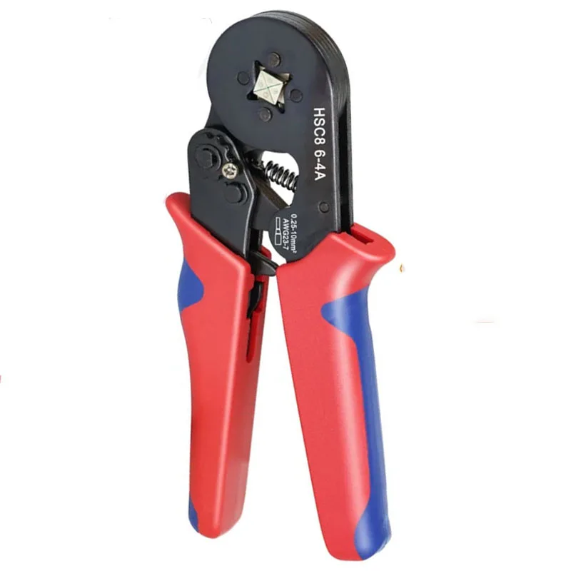 Crimping tool HSC8 6-4 0.25-10mm for ferrule tubular terminals ² 23-7AWG Ferrule Crimping Clamp Set Wire Head Electrician Tools