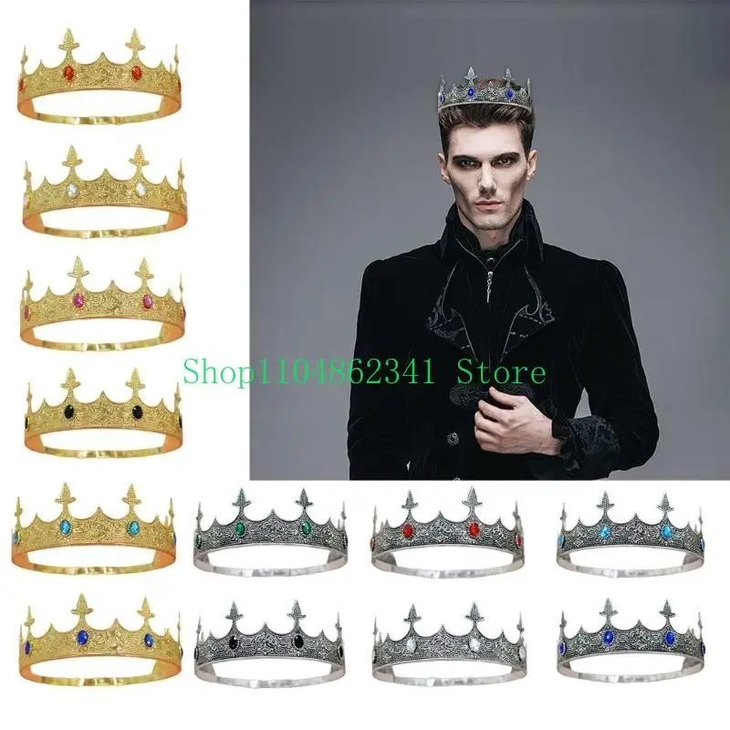 5asd Elegant Men's Crowns Headpiece Tiaras Crowns Hairband for Cosplay and Special Occasion Theme Event Dressingup Hairband
