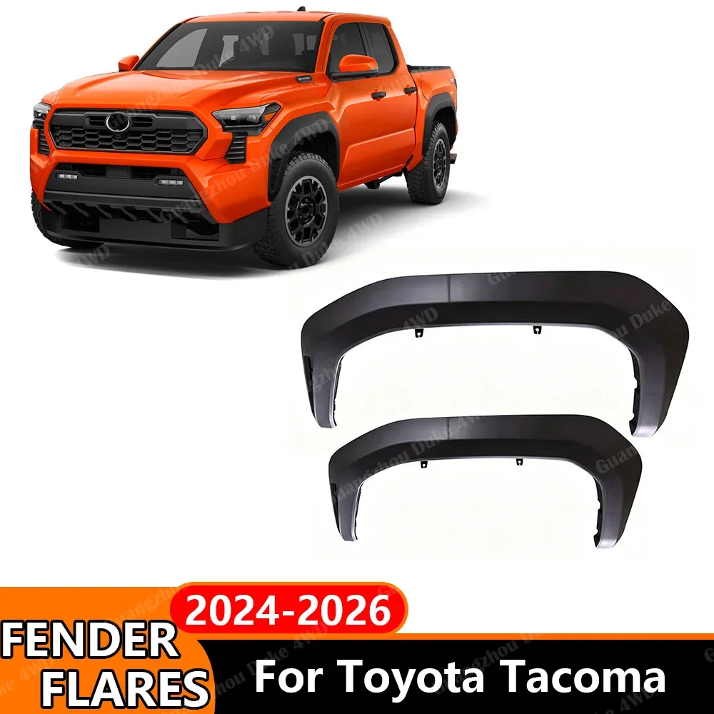 For Toyota Tacoma 2024-2026 Fender Flares Wheel Arch Extension Cover Over Fender Protector Wide Body Kit Exterior Accessories