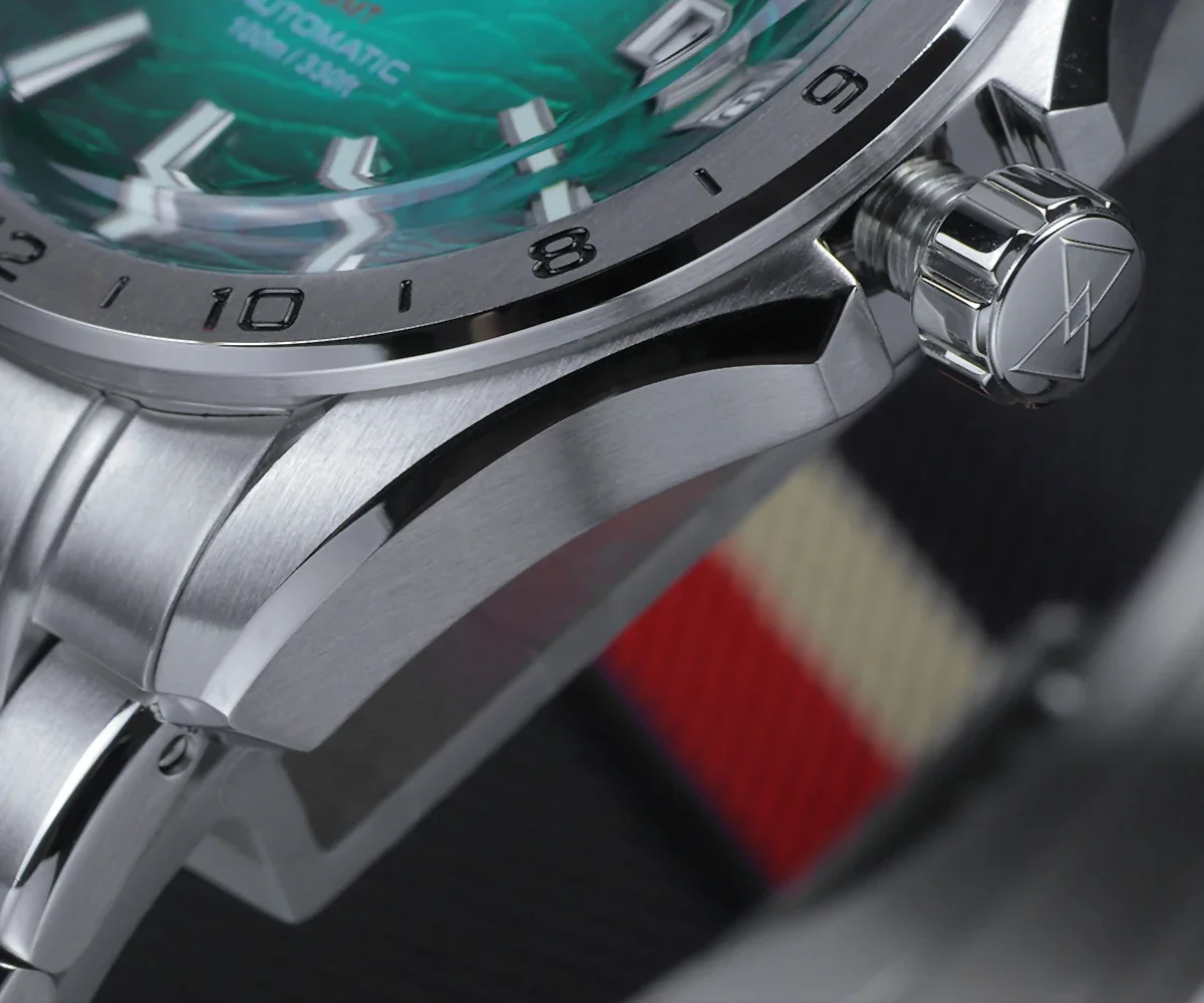 كرونوس GS 39 مللي متر ملمس صحراوي تدريجي ساعة رجالية NH34 أوتوماتيكية ميكانيكية فقاعة الياقوت الزجاج نحى سوار 10ATM L6029 V2