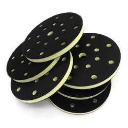 6 Inch 17hole Hook and Loop PU Foam Sponge Cushion Interface Backing Pad Medium Density Sanding Pads for Orbital Sander,6Pcs
