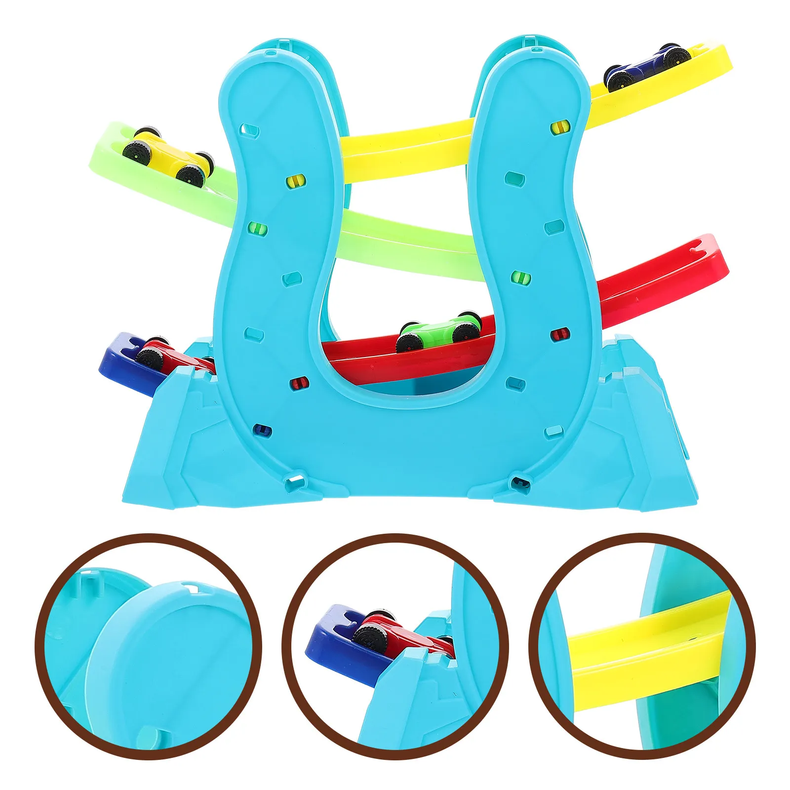 Assembly Sliding Race Track Car Bright Color Plastic Boys Indoor Car Game Educational Cognitive Early Learning Fun