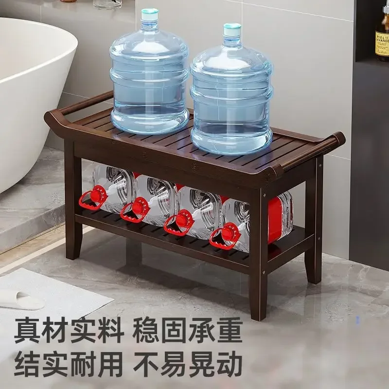 Bath Stool for The Elderly Bathroom Bath Non-slip Household 2-layer Shoe Changing Stool Shoe Cabinet Seated Multi-functional