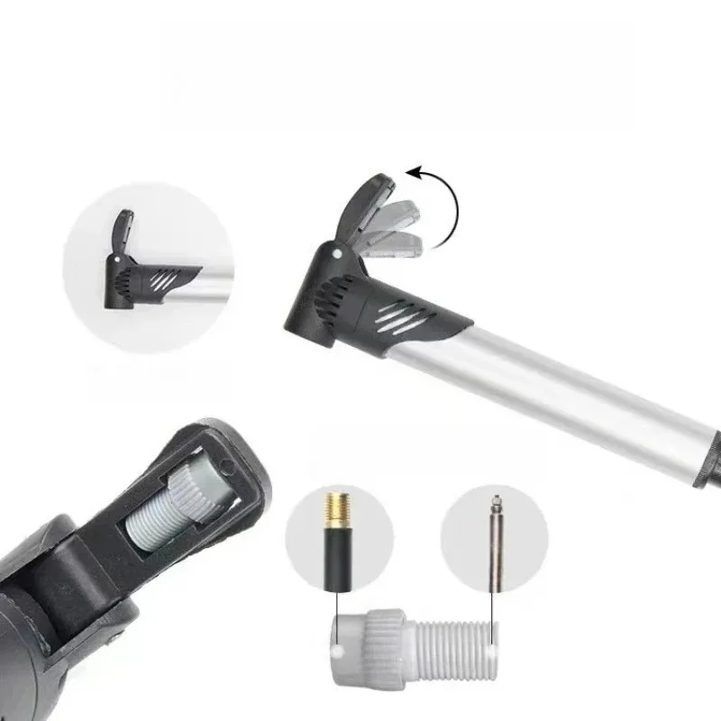 For Schrader Presta Portable Cycling Hand Air Pump Ball Tire Inflator Valve Road Bike Accessories Mini Bicycle Pump