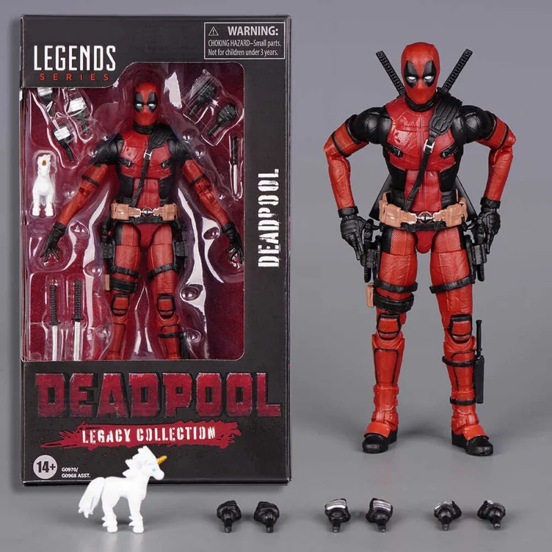 Marvel Legends Deadpool 6-calowy model akcji Zabawka Kolekcja na biurko Dekoracja 1/12 Deadpool Model Figurka Lalka Prezent dla chłopca