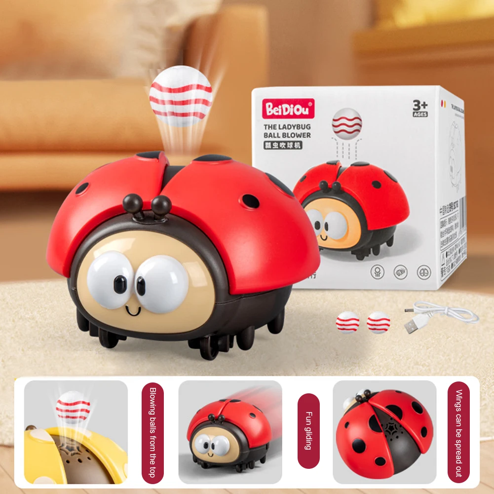 Ladybird Floating Ball Toy Electric Floating Dandelion Ball Sensory Toy Funny Ladybird Levitation Ball for Children
