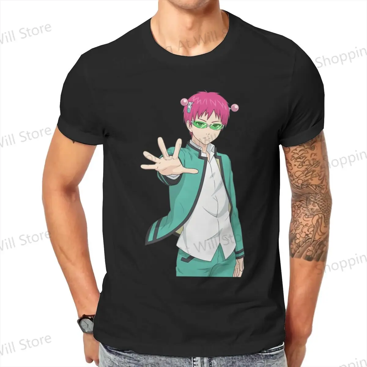 Summer men's and women's casual T-shirts  The Disastrous Life of Saiki K Round neck short sleeved T-shirt Street Clothing S-6XL