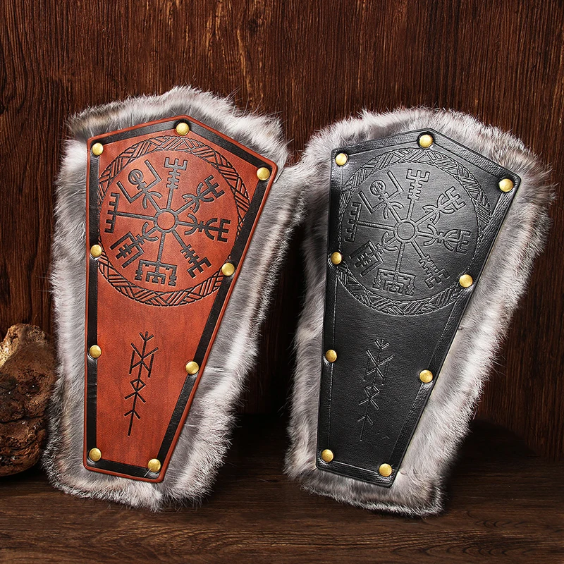 Odin Symbol of Runes Wide Bangle Nordic Viking Compass Punk Hip Hop Leather Bracelet Men Cuff Wristband Bracer Accessories