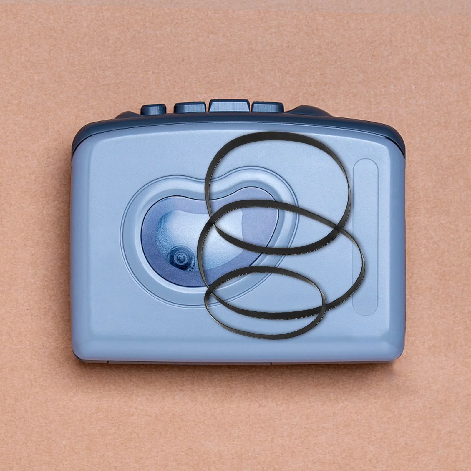 

50pcs Recorder Rubber Belt 4Mm Replacement Square Flat Belt For Cd-Rom Dvd Drive Video Machine Cassette Tape Player Maintenance