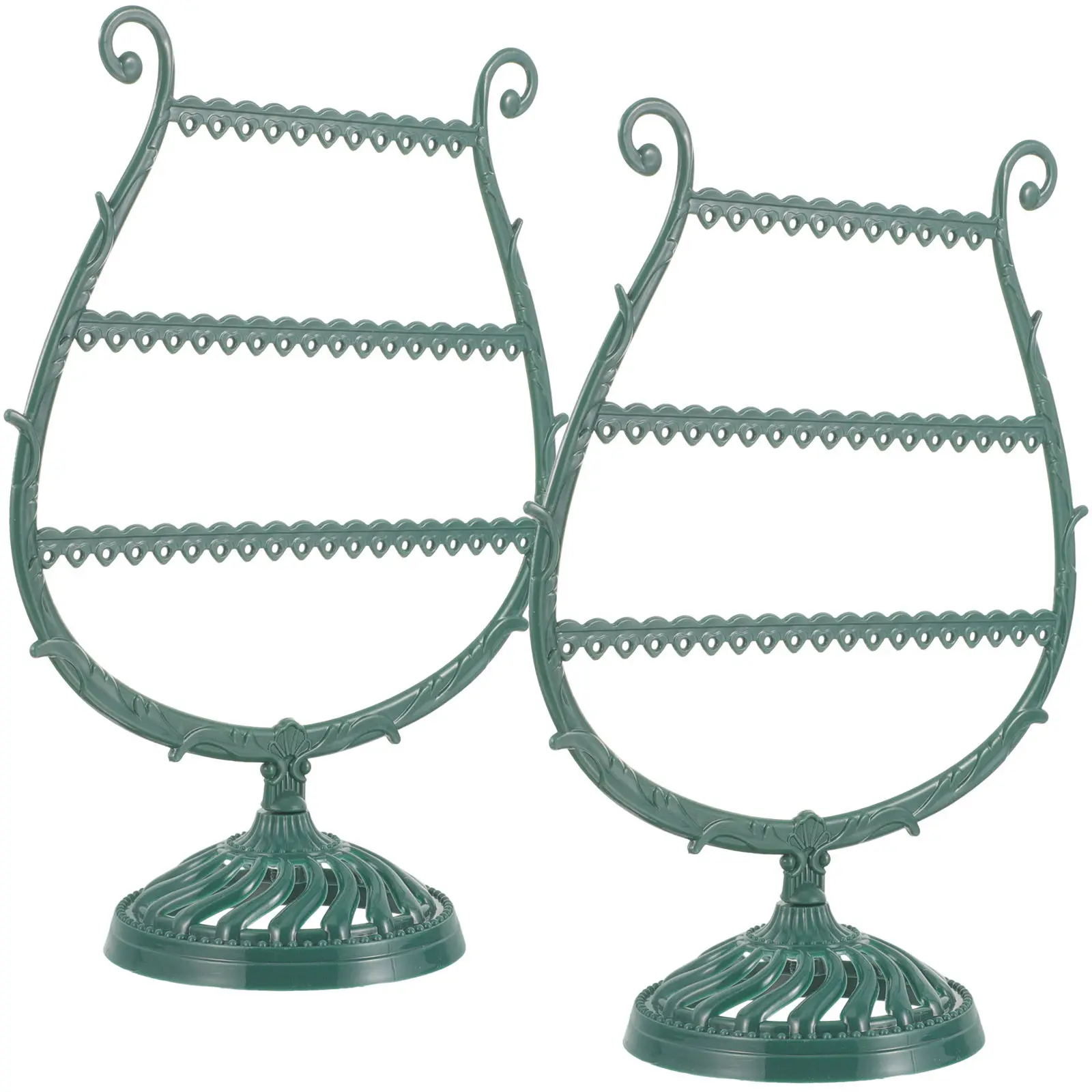 2Pcs Wine Cup Shape Earring Display Stand Jewelry Organizer for Dangle Earrings Studs Hoops Pendants - Elegant Modern Dresser