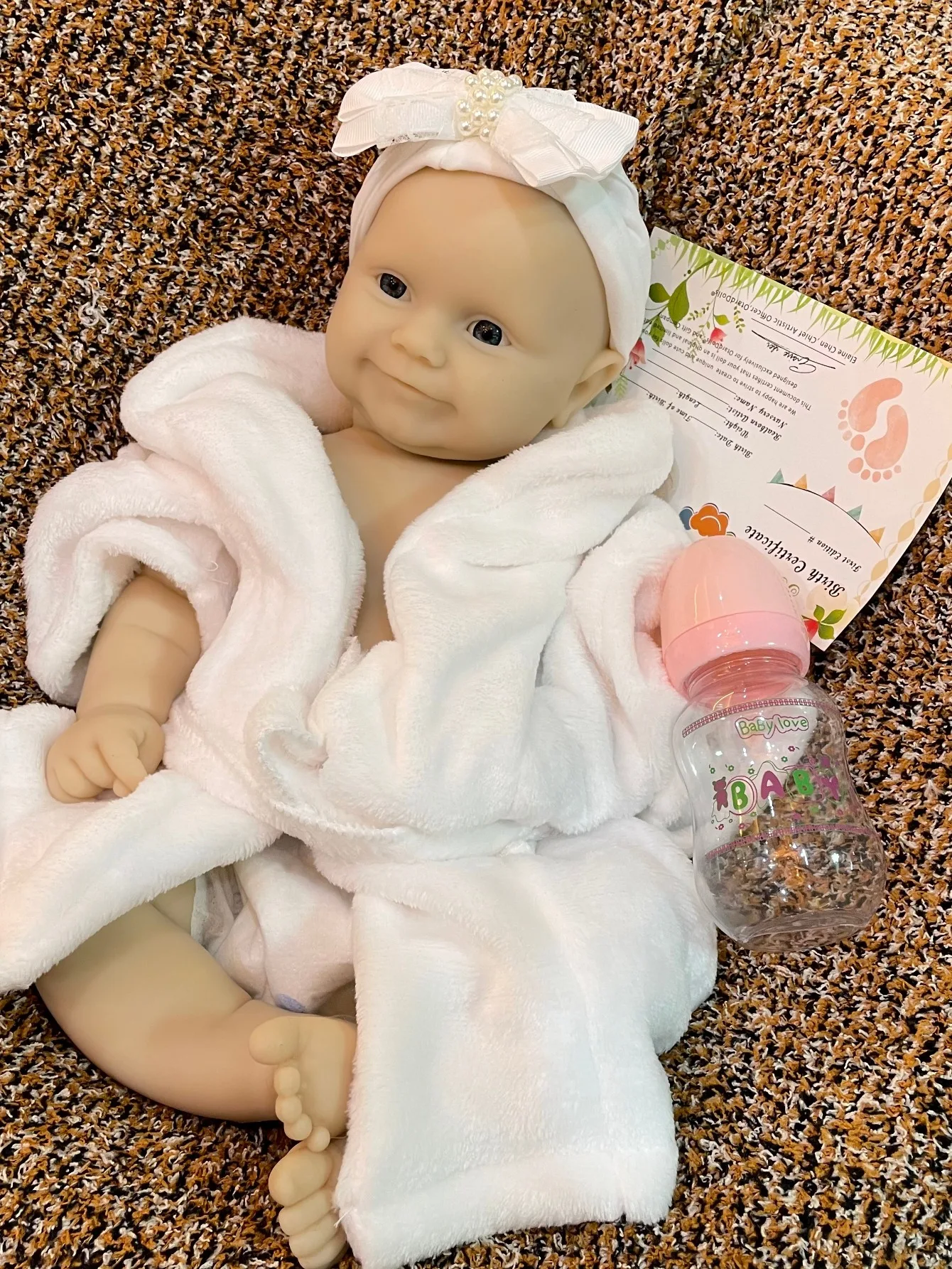 20 Inch Maddie Unpainted Full Silicone Reborn Baby Doll Unpainted Solid Silicone Newborn Babies Doll