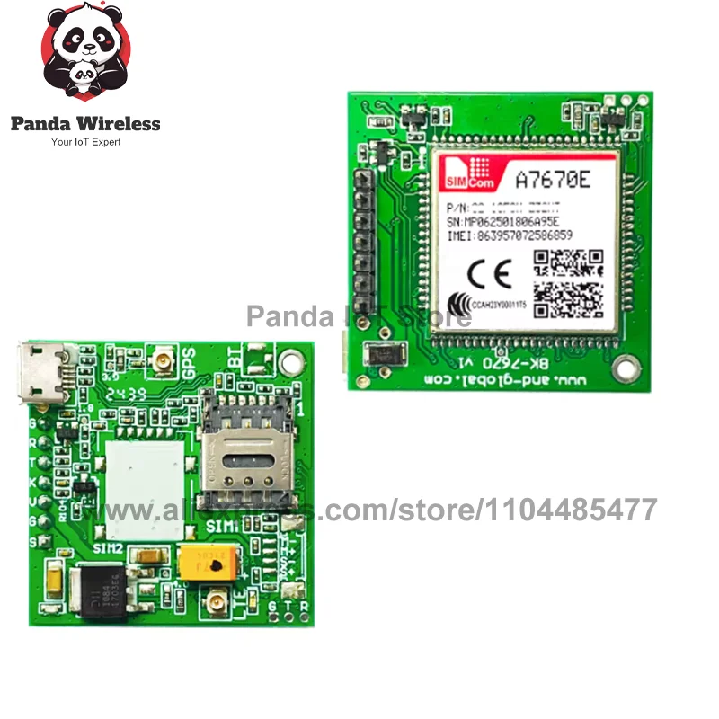 SIMcom A7670E/A7670G/A7670NA com LNGV ou MNGV sufijo placa central LTE CAT1 + 4G + 2G + GNSS + placa central de voz com antena GPS FPC