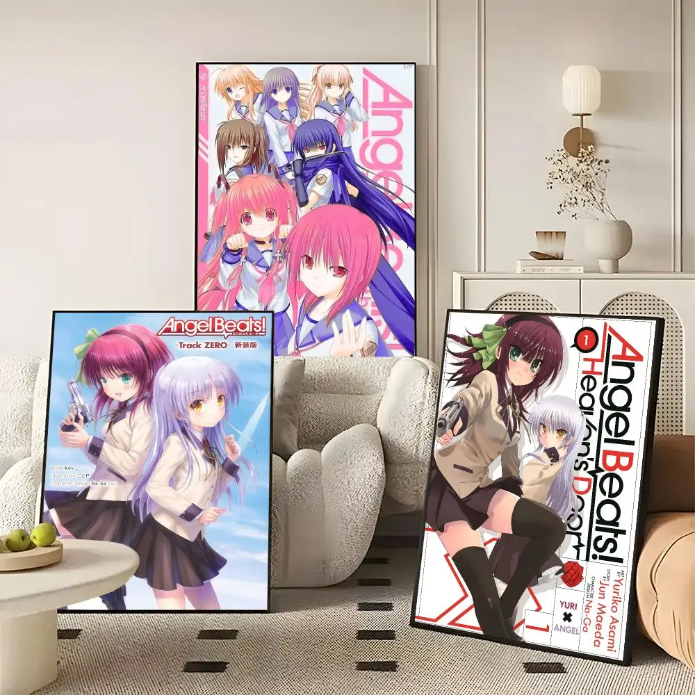 Anime Angel Beats!  Character Print Japanese Graphic Streaming Film Style Wall Artwork Bedroom Decor Poster