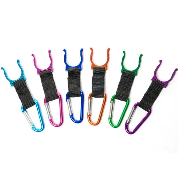 

1000PCS Locking Carabiner Clip Water Bottle Buckle Holder Camping Snap Hook By Random Color SN4025