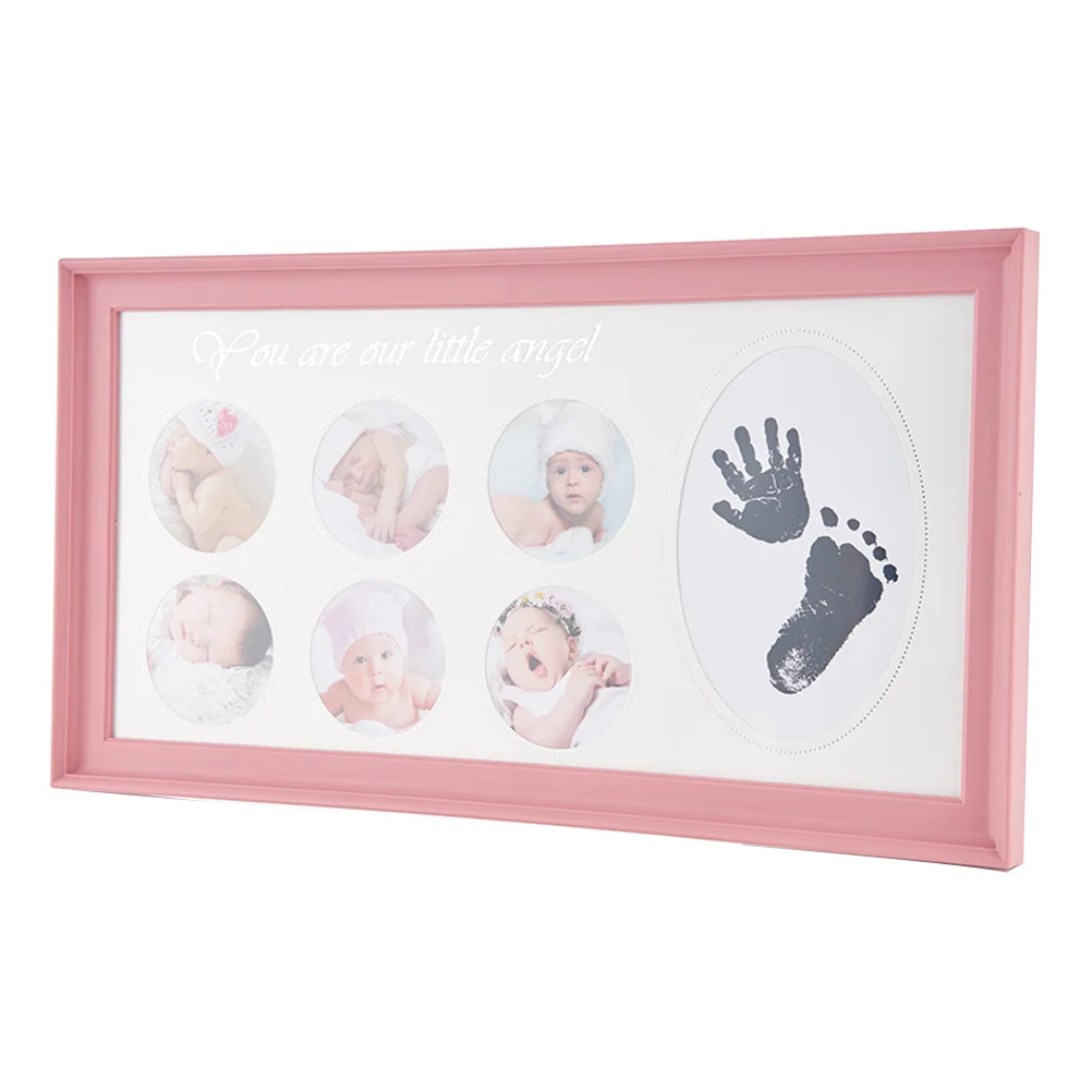 Voetafdruk Modder Fotolijst Baby Handafdruk DIY Stempelkussen Fotolijsten Baby Europese Stijl