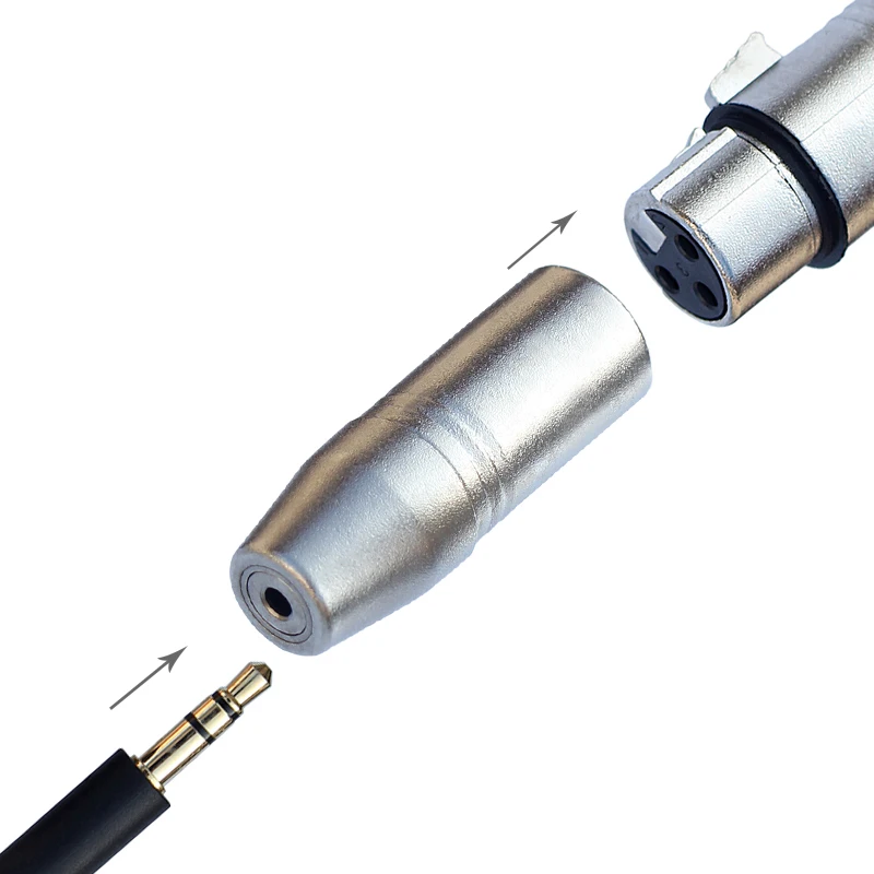 1 sztuka XLR 3 Pin męski do 3.5mm Adapter Audio żeńskie gniazdo do XLR dla głośników mikrofonowych konsole wzmacniacz XLR złącze