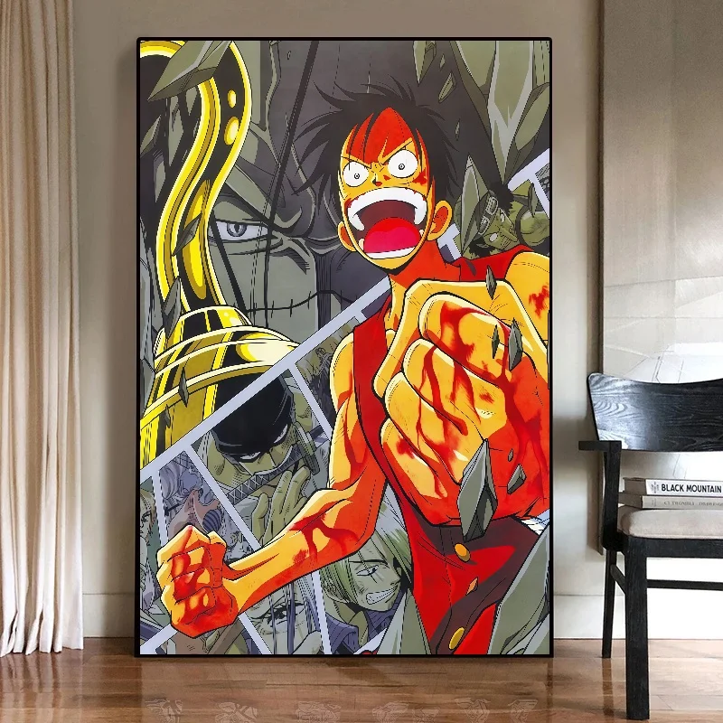 One Piece Luffy Zoro Canvas Art Wall Poster