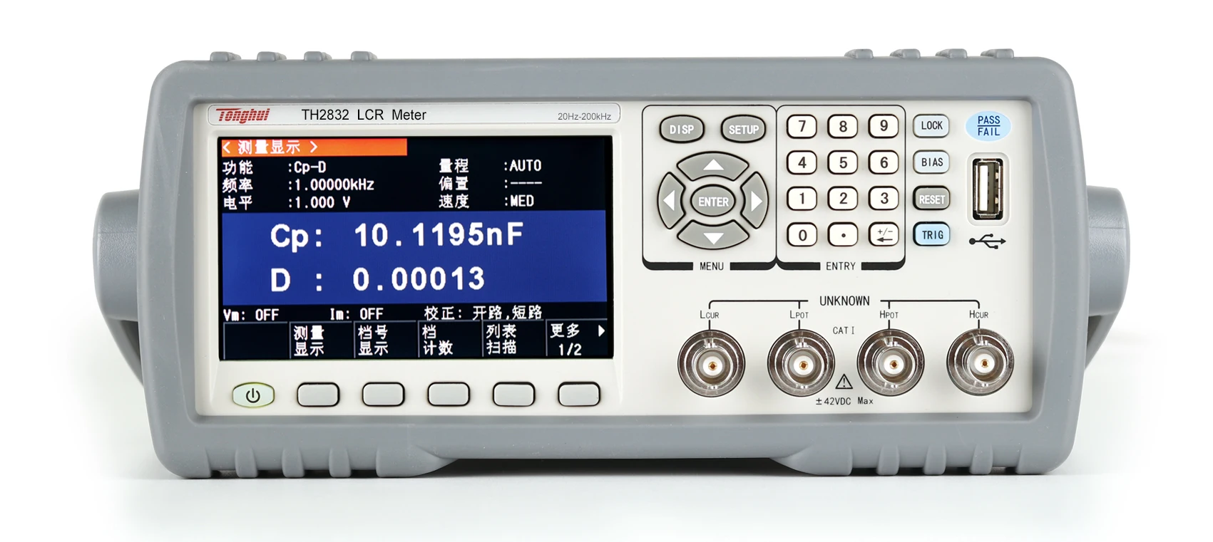 Tonghui TH2832 Compact LCR Meter Capacitance inductance resistance tester 0.05% accuracy,20Hz-200kHZ,15025 points DCR