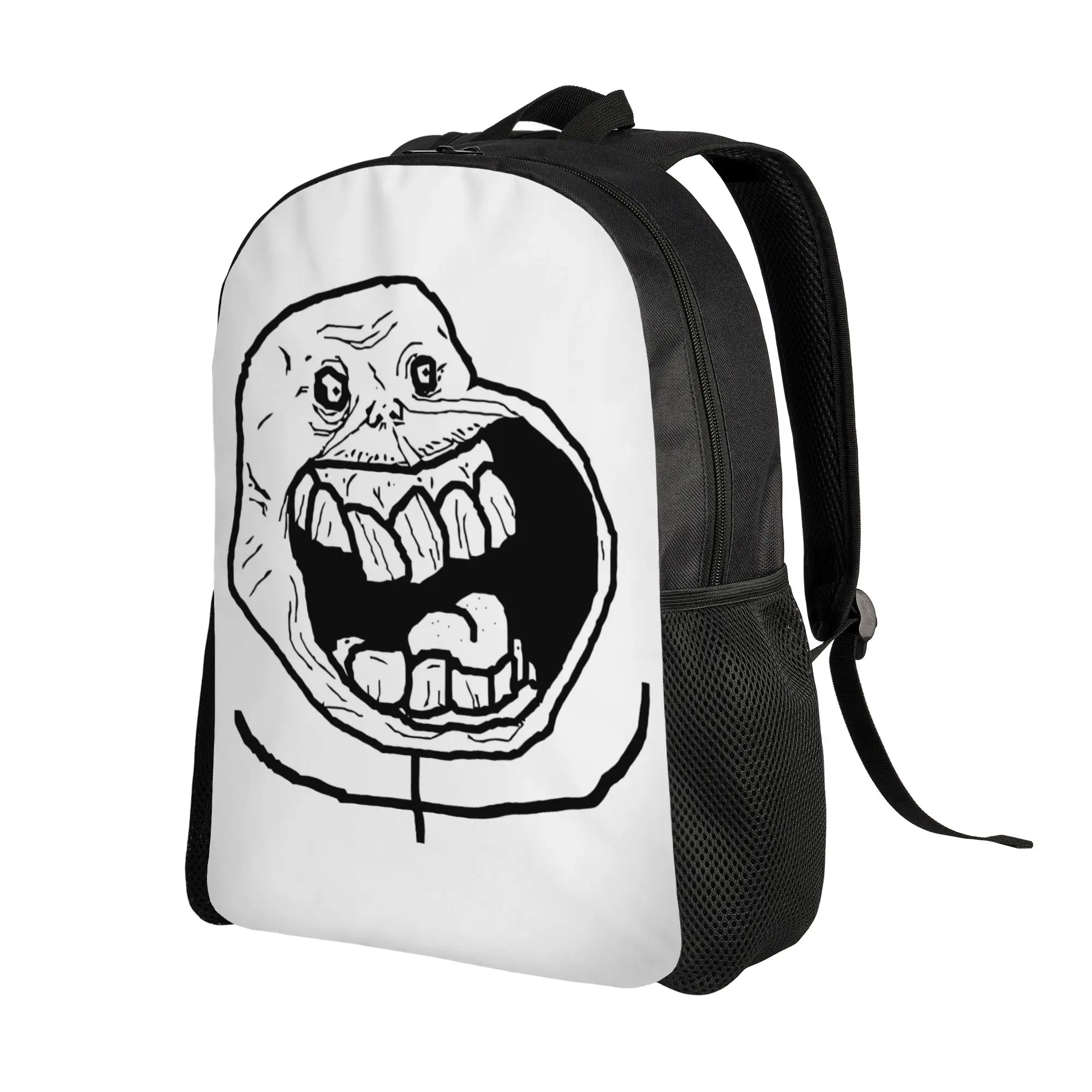 Trollface Meme Rage Comic Funny Troll Joke Internet Backpack Hiking Backpacks Women Men Kawaii School Bags Large Rucksack