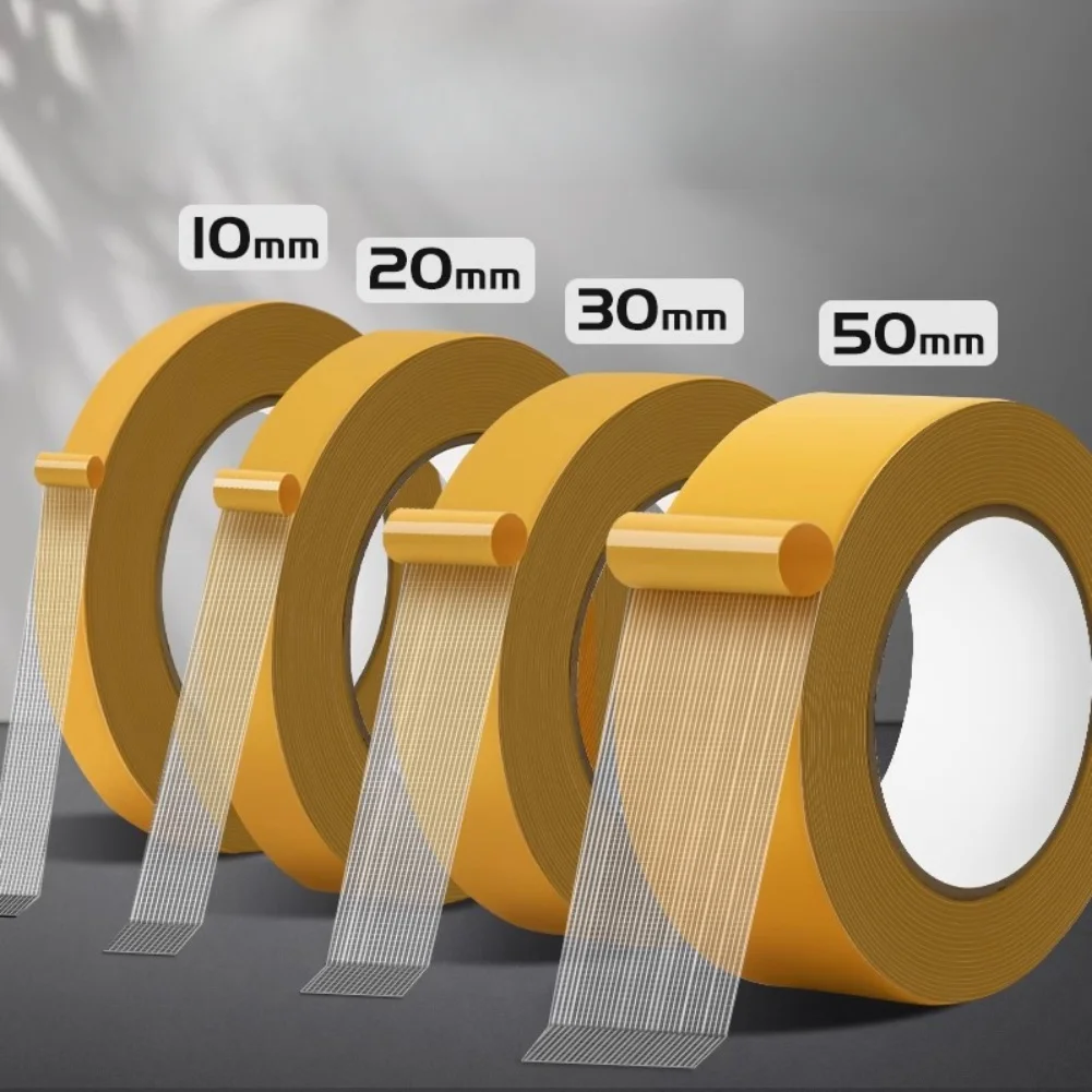 Mesh Supported Double Sided Tape for Robust Bonding on Painted Surfaces Tiles Glass and Laminates No After Removal