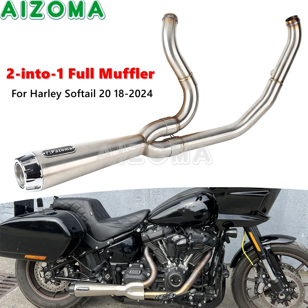 

Полный комплект выхлопных труб 2 в 1 для Harley Softail Low Rider FXLRST FXRST FXLR FXLRS FXBB FXBBS FXST, глушитель мотоцикла 2018-2024