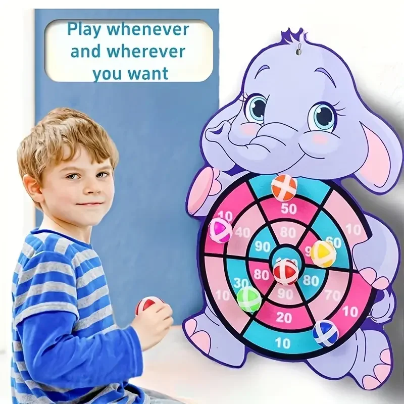 Kinderen kleverige bal dartbord olifant thema is een leuk speelgoed dat kinderen van liefde, geschikt voor binnen en buiten interactief ga