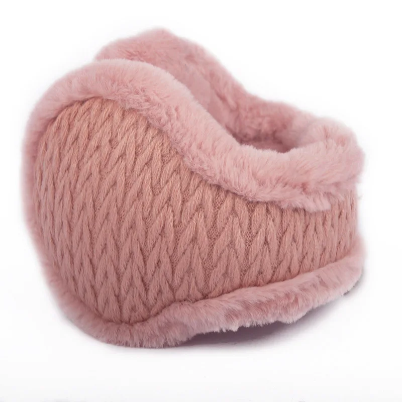 Paraorecchie caldi pieghevoli lavorati a maglia invernali, paraorecchie in peluche, scaldaorecchie twist, protezione per le orecchie posteriore unisex