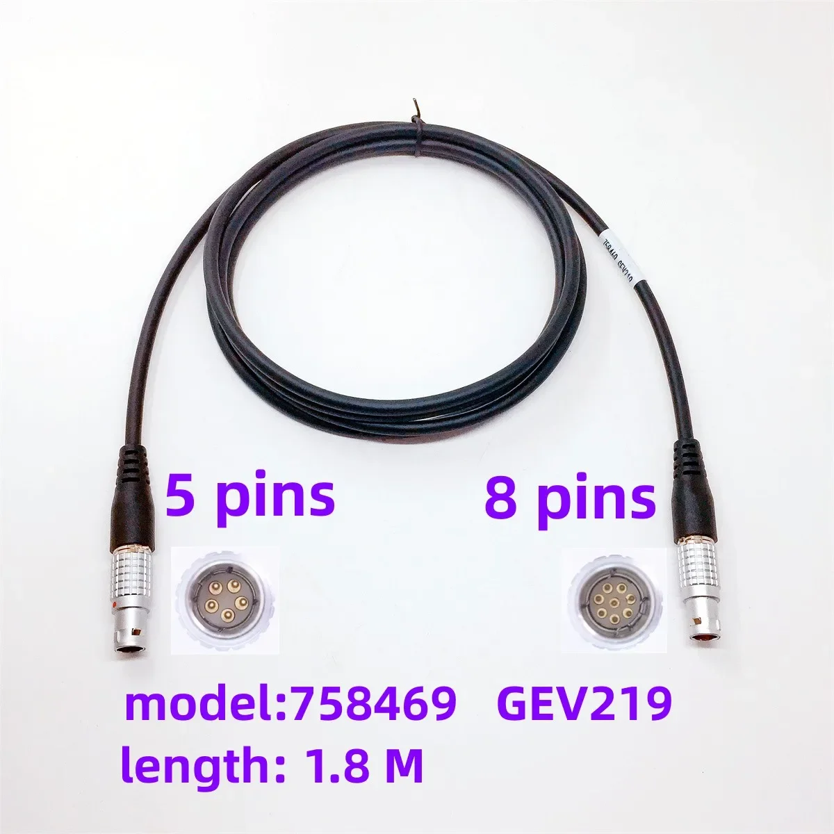 

GEV219 758469 External battery Cable 1.8m for Leica Connects GEB70/71 /171/GEB371 To TM30 TS30 TS50 TM50 TS60 or GS15 GS16 GS18