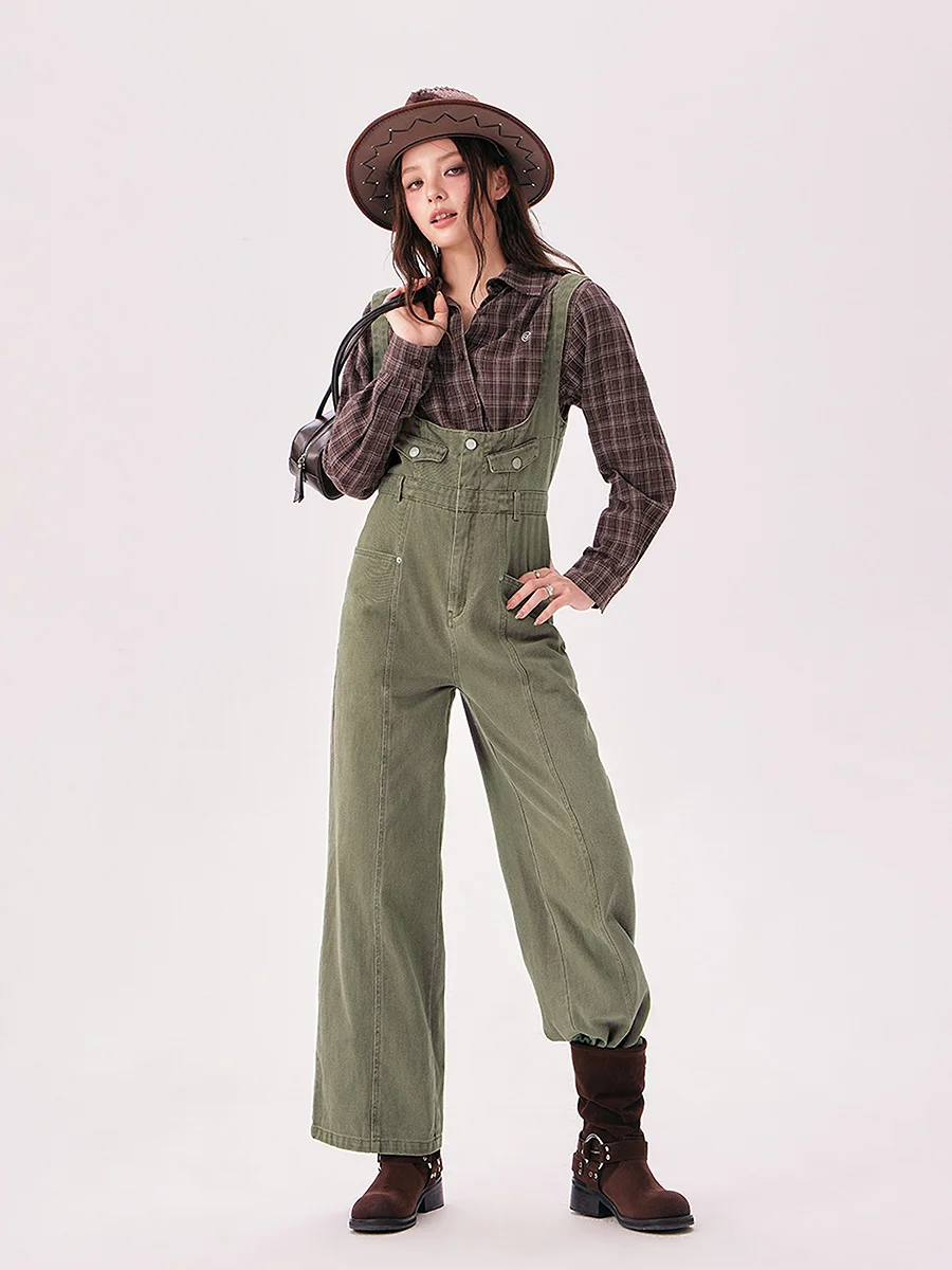 Calças casuais soltas femininas primavera verão outono novo sle cintura alta zíper algodão ket detalhe coreano sle commute calças