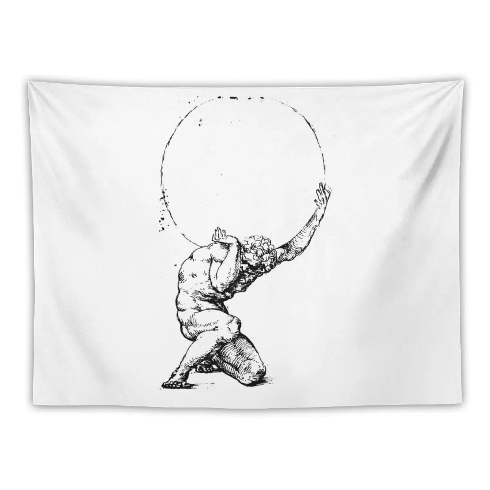 New Crouching Figure of Atlas by Baldassare Tommaso Peruzzi Tapestry Room Decorations Room Decor