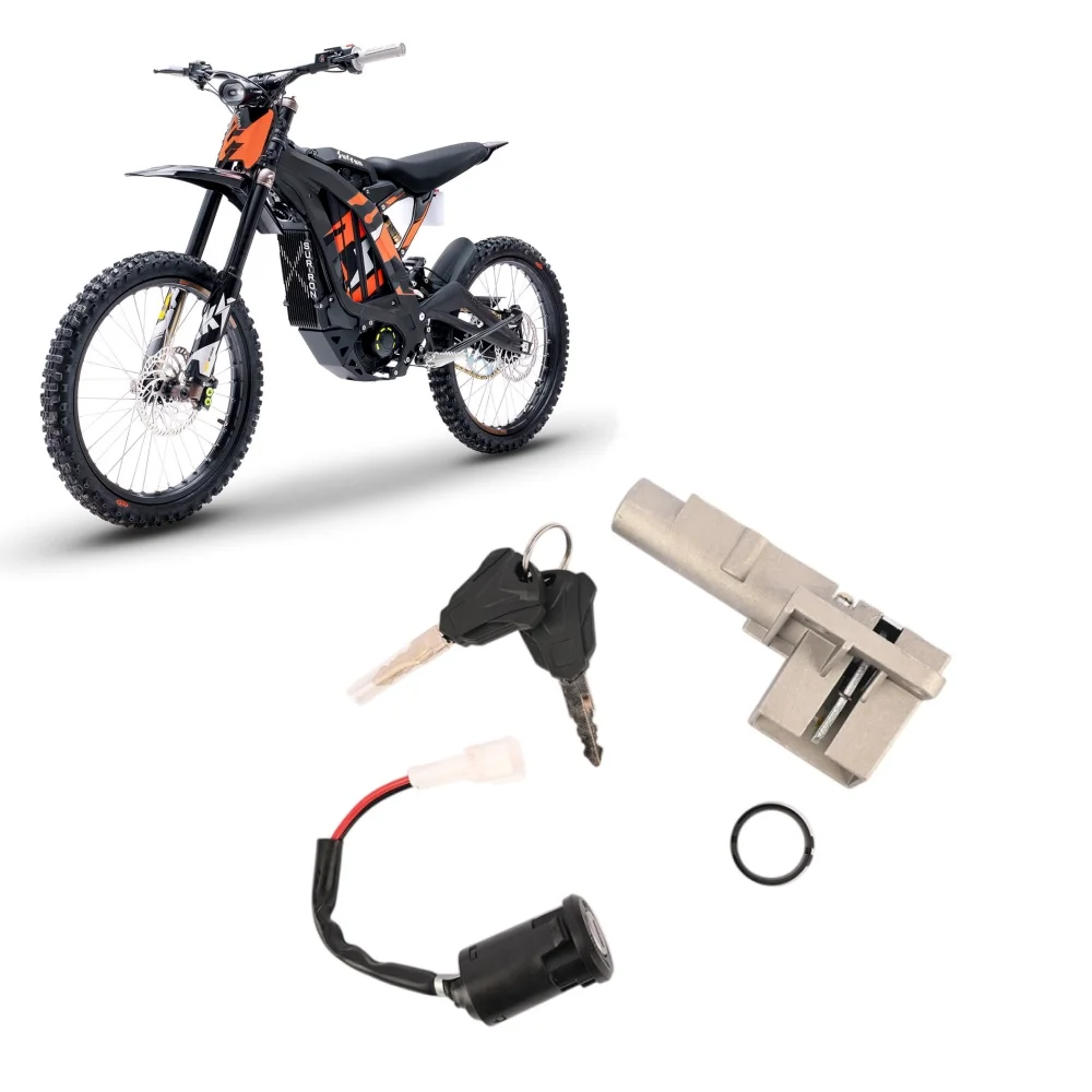 Motorcycle Key Ignition Lock Replacement With Petrol Cap 2 Keys For Baotian Surron Sur Ron Light Bee X BT49QT-9 BTM49QT-9