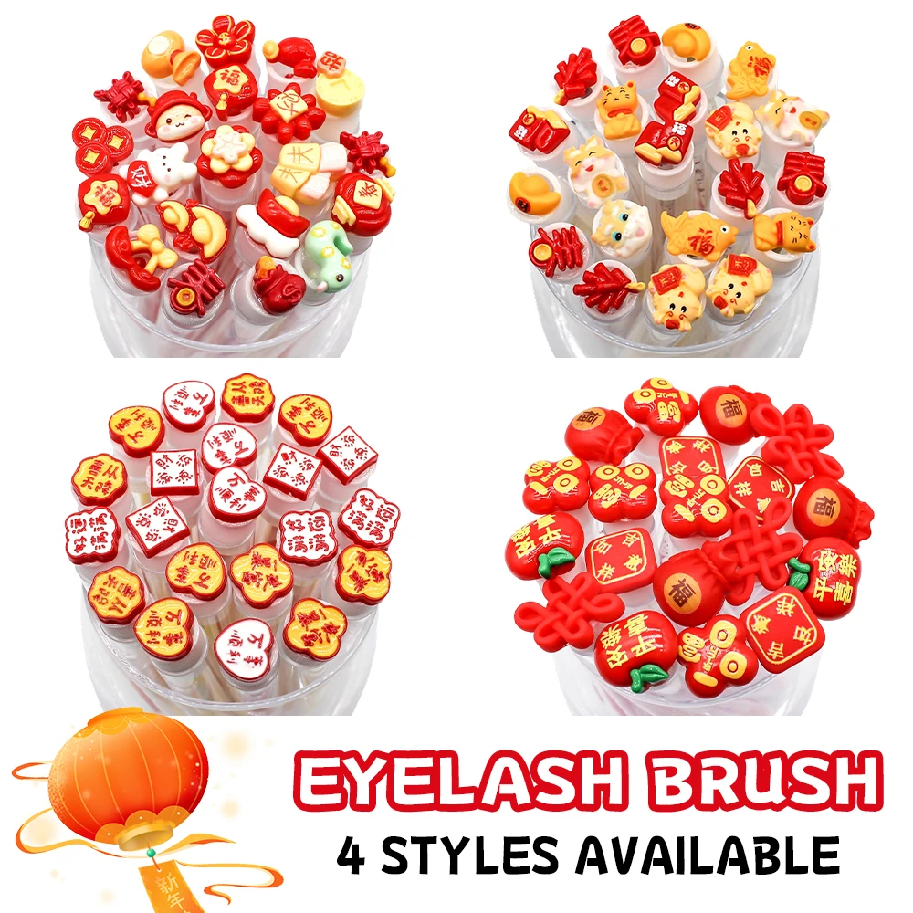 10/50pcs Riutilizzabile Capodanno Spazzola Per Ciglia Tubo Falso Mascara Bacchette a prova di Polvere Pennello Per Sopracciglia Contenitore Estensione Delle Ciglia Strumento di Trucco