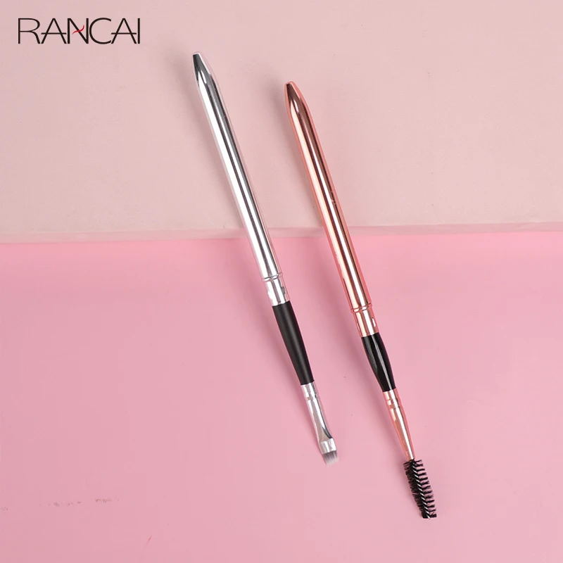 RANCAI 1 PCS Eyebrow Brush Professional Small Angled Brushes High Quality Eye brow liner Contour Eyelash Cosmetic Beauty Makeup