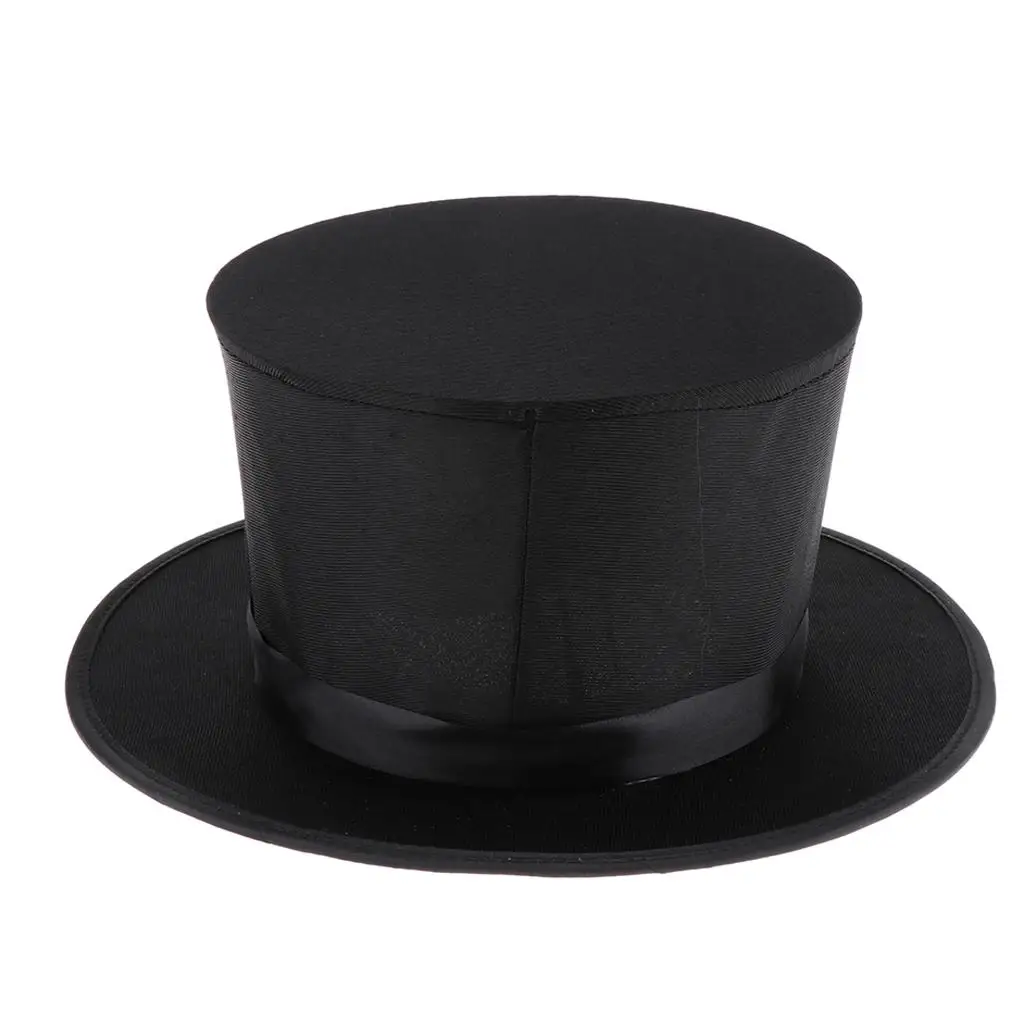 Collapsible Top Hat Magician Cap Amaze Perform Caps Fabric Accessories